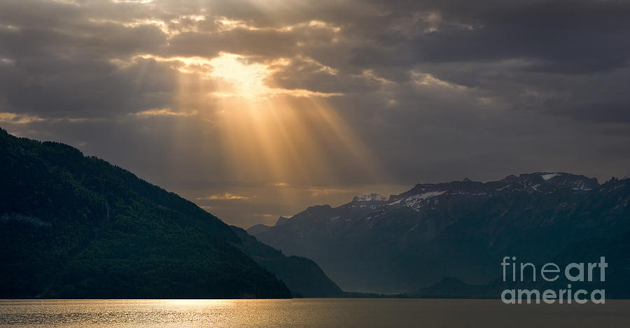 Sunrise Lake Thun, Switzerland Photograph