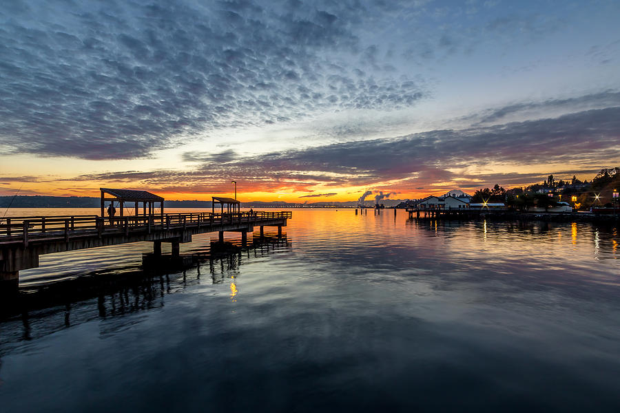 Sunrise Less Davice Pier Photograph by Rob Green