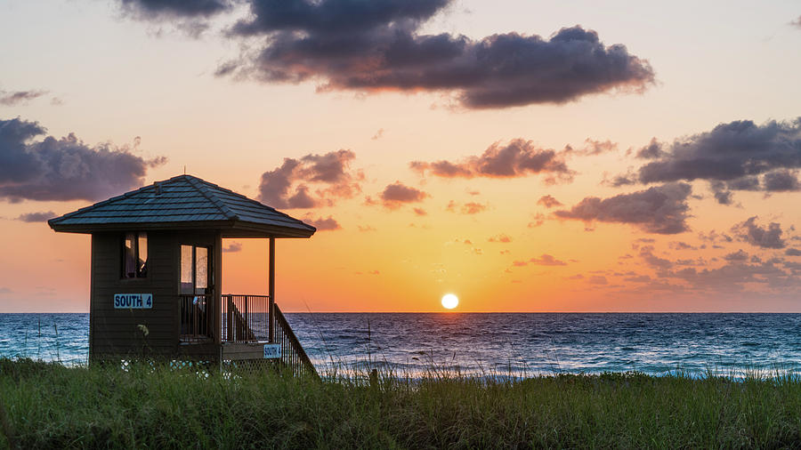 Sunrise Lifeguard Station Dunes Delray Beach Florida Photograph by Lawrence S Richardson Jr