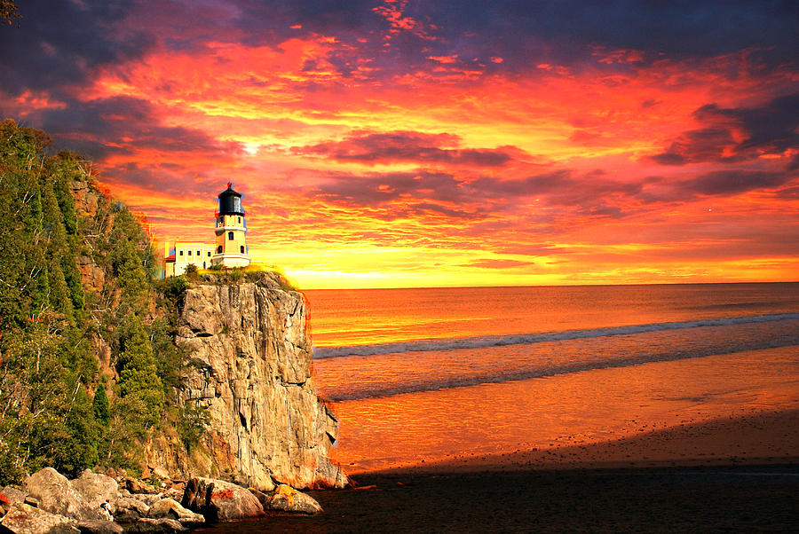 Sunrise Lighthouse Photograph by Marty Koch