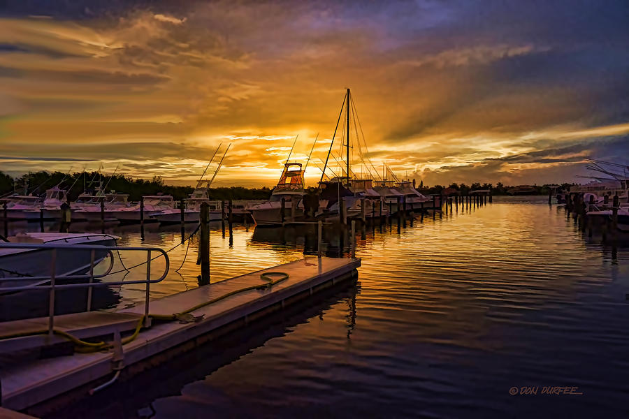 Sunrise Marina Photograph by Don Durfee
