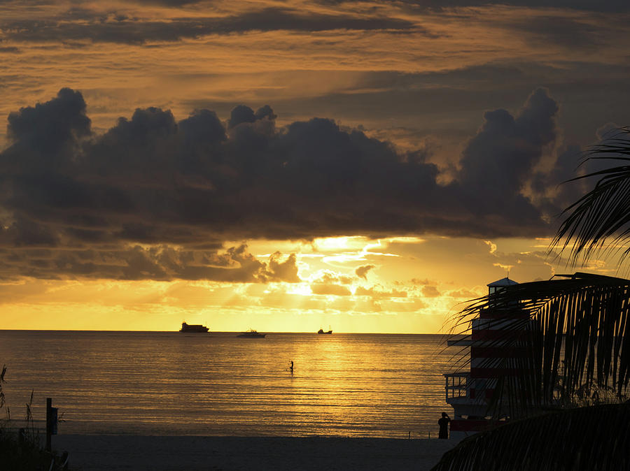 Sunrise Miami Beach Photograph by Dart Humeston