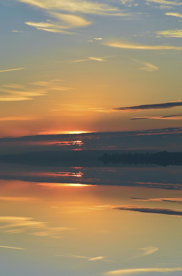Abstract Photograph - Sunrise Moment Reflection  by Lyle Crump
