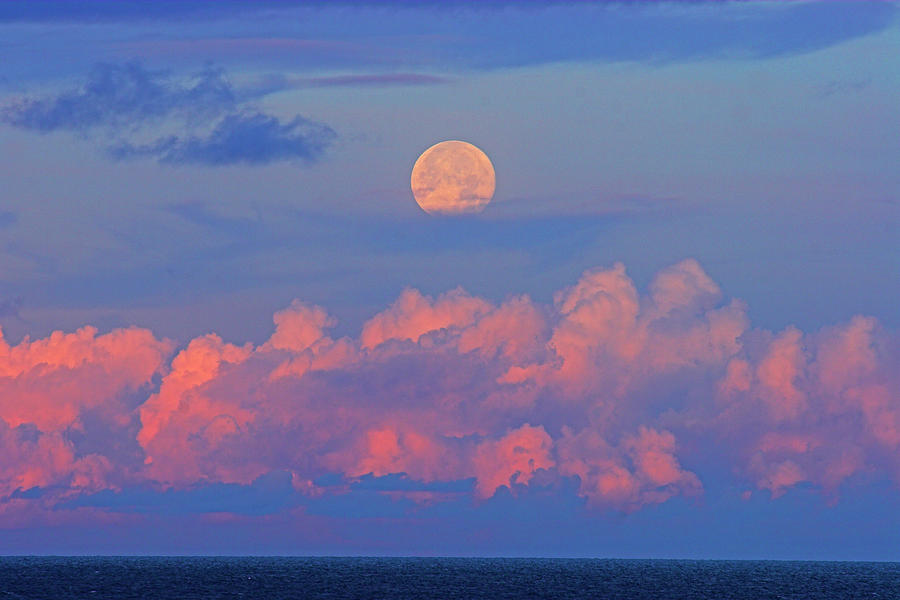 Sunrise-Moonset-St Lucia Photograph by Chester Williams