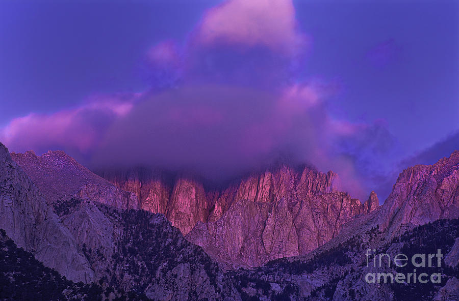 Sunrise Mount Whitney Eastern Sierras California Photograph by Dave Welling