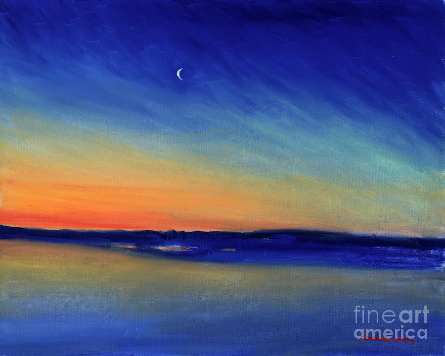 Sunrise Nantucket Harbor Painting by Candace Lovely