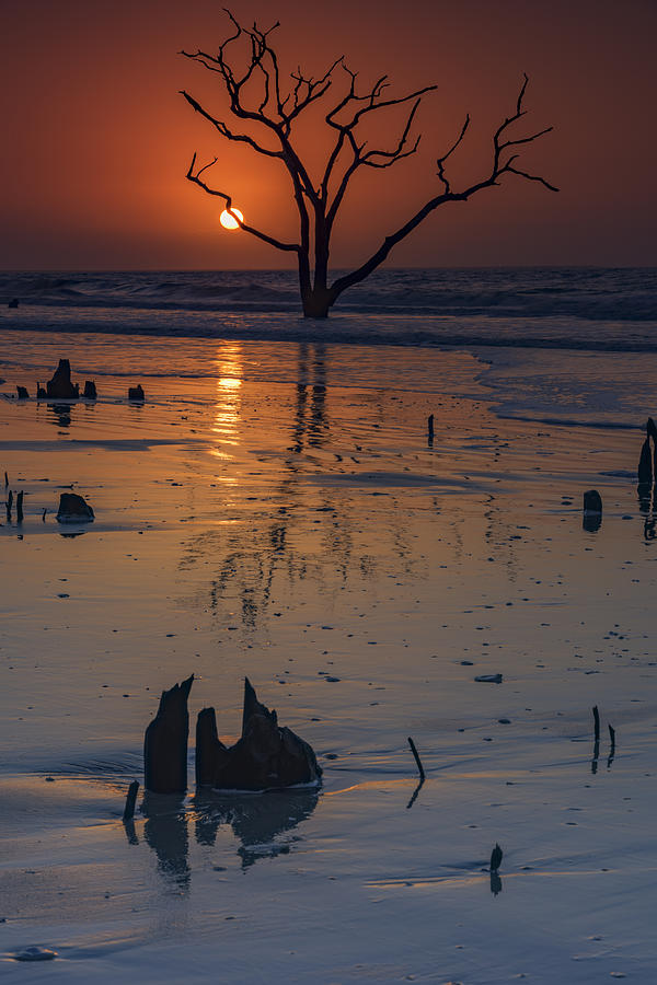 Beach Photograph - Sunrise on Boneyard Beach by Rick Berk