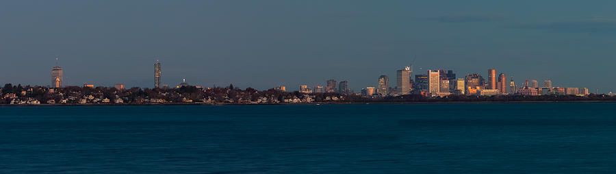 Sunrise on Boston Panorama Photograph by Brian MacLean