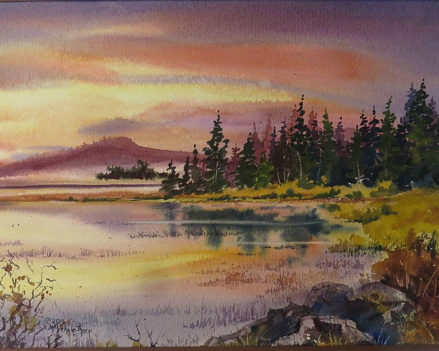 Sunrise on Cascade Lake Painting by Michele Thorp - Fine Art America