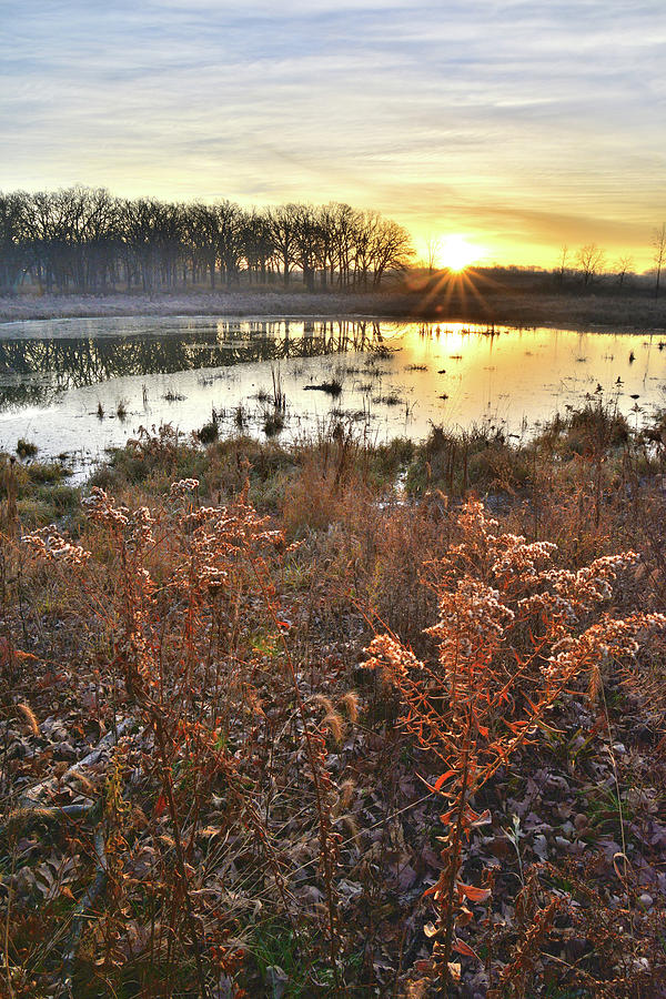 Sunrise on Glacial Park Wetland Photograph by Ray Mathis