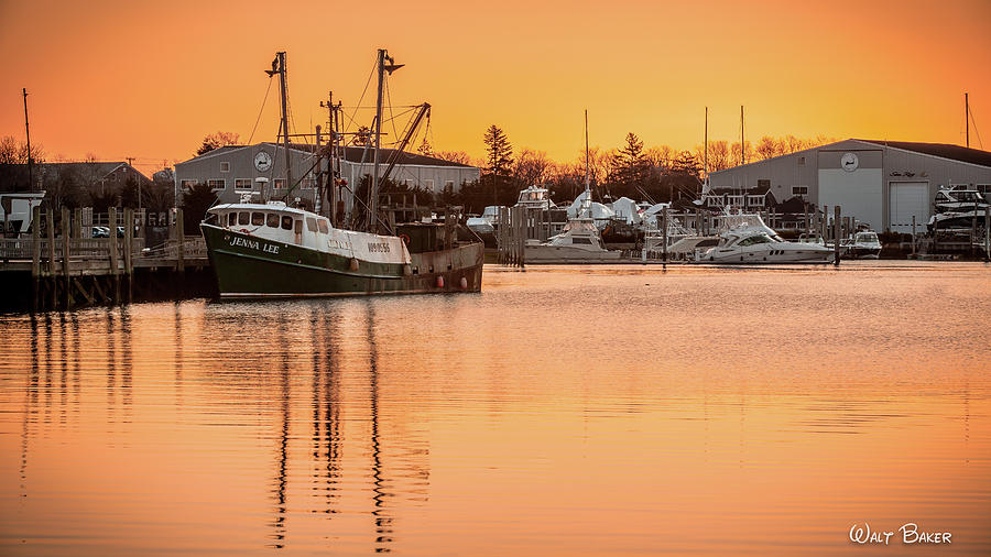 Sunrise on Hyannis Harbor Photograph by Walt Baker