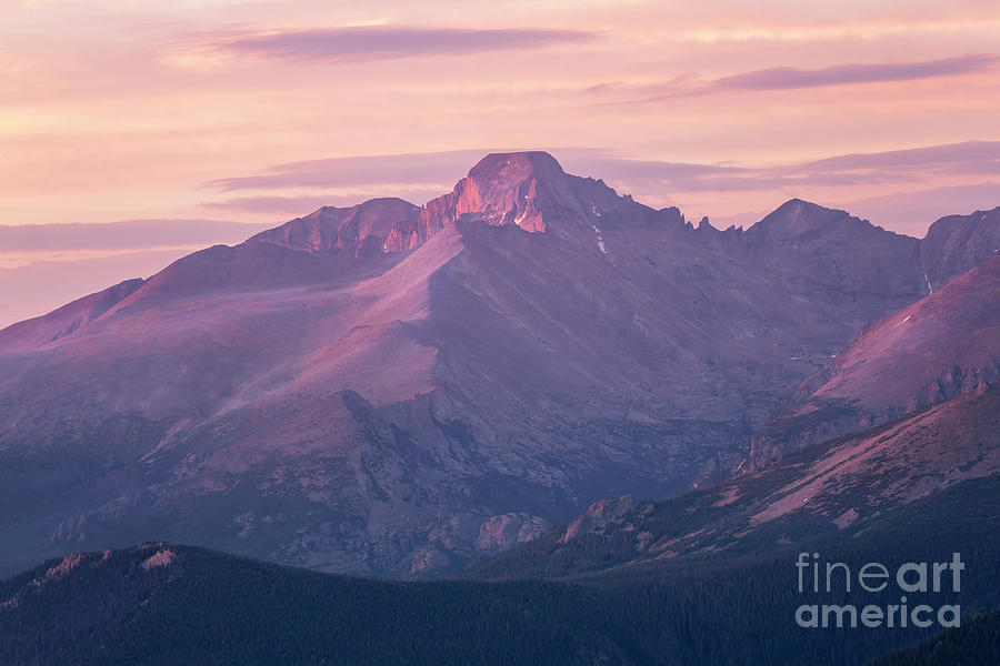 Sunrise on Longs Peak , Rocky Mountain Natinal Park, Colorado Photograph by Ronda Kimbrow