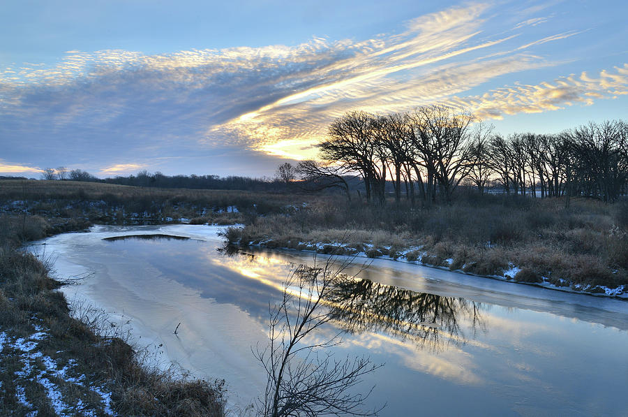 Sunrise on Nippersink Creek in Glacial Park Photograph by Ray Mathis