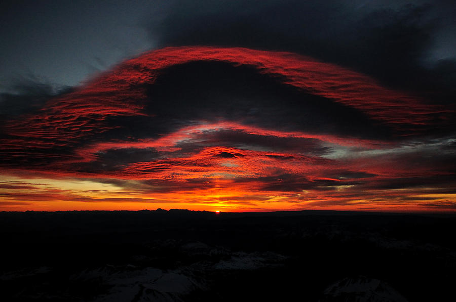 Sunrise on Rainier Photograph by Jedediah Hohf