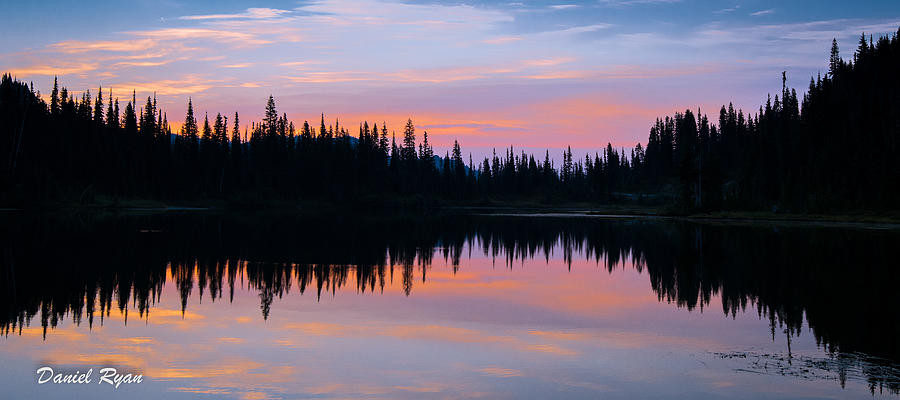 Sunrise on Reflection Lake Photograph by Daniel Ryan