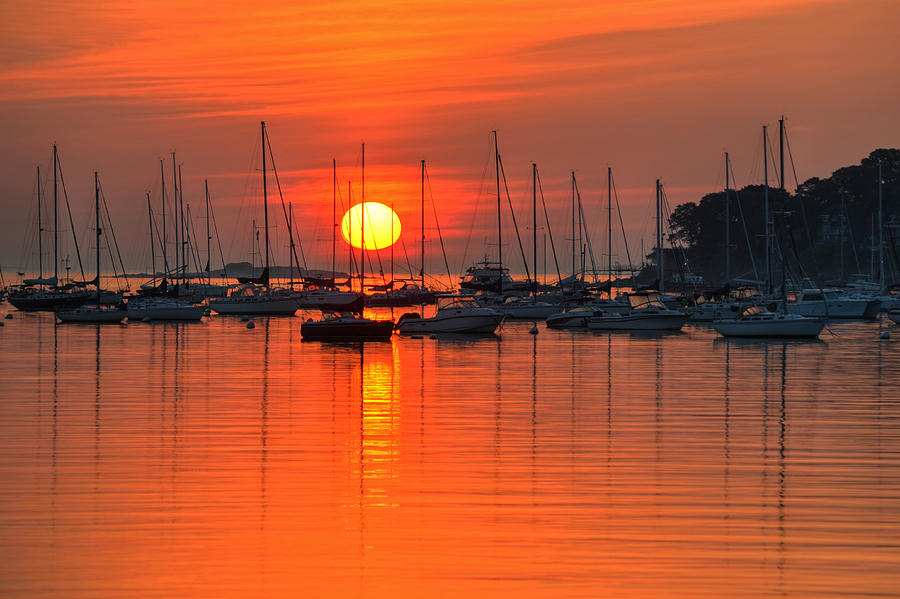 Sunrise on Salem Harbor Salem MA Photograph by Toby McGuire