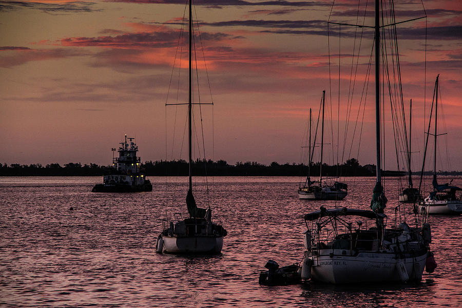 Sunrise on Sarasota Bay, Bradenton Beach Photograph by Richard Goldman
