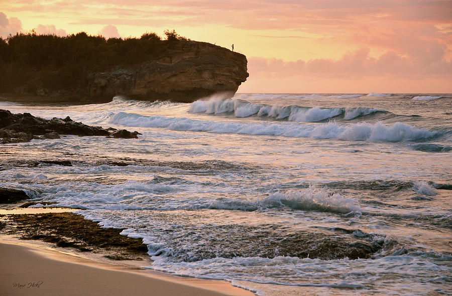 Sunrise on Shipwreck Beach Photograph by Marie Hicks