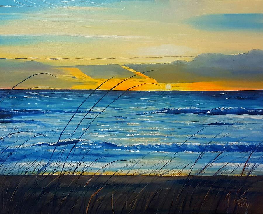 Sunrise on the Beach Painting by Connie Rish