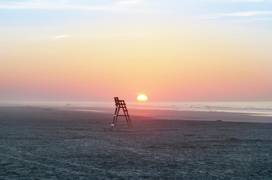 Sunrise on the Beaches of Wildwood New Jersey Photograph by Bill Cannon