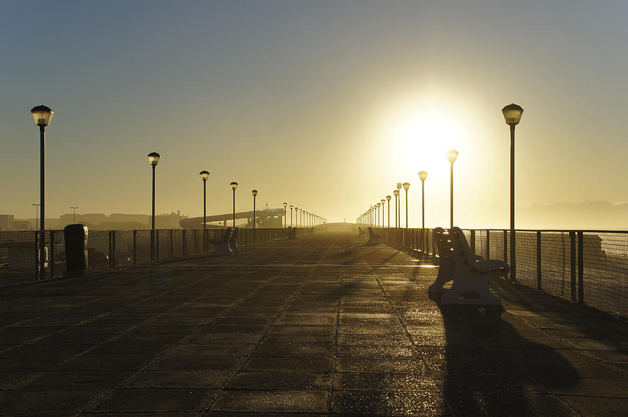 Sunrise on the Boardwalk Photograph by Brian Kamprath