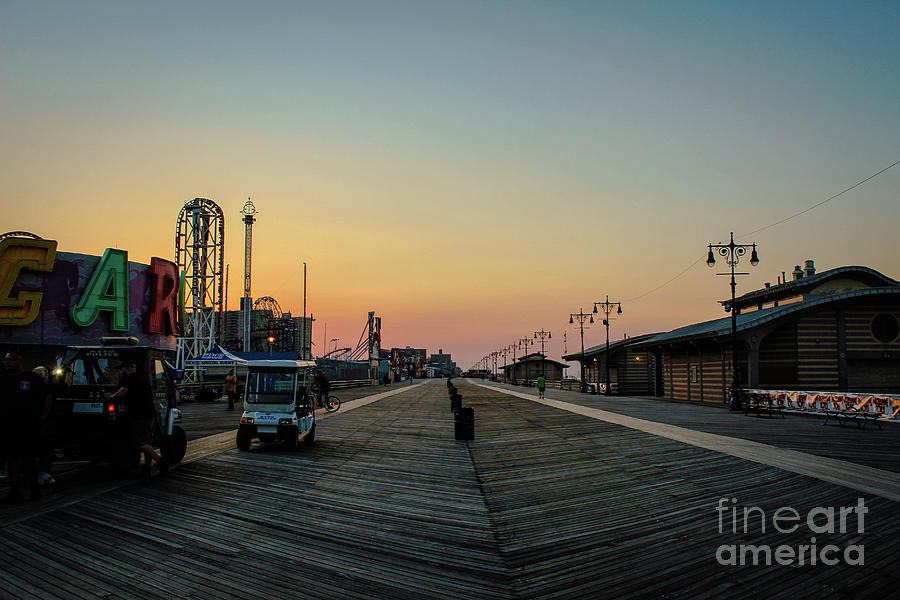 Sunrise on the boardwalk Photograph by Victory Designs
