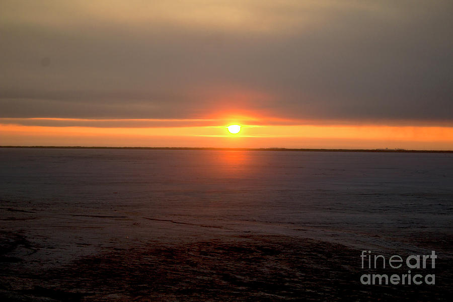 Sunrise On The Bonneville Salt Flats Photograph