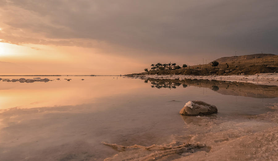 Nature Photograph - Sunrise on the Dead Sea-1 by Sergey Simanovsky