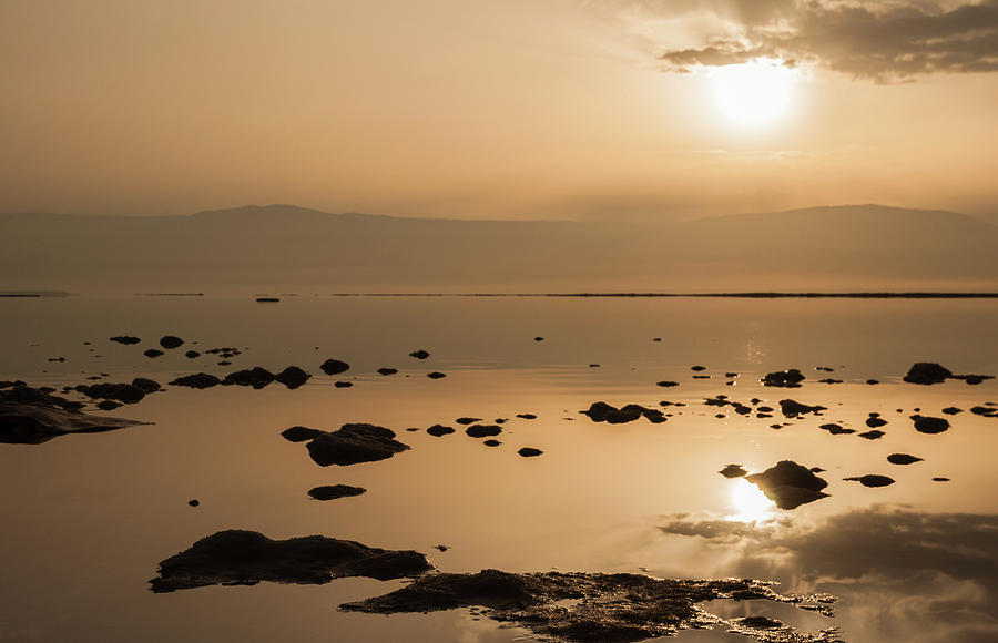 Sunrise on the Dead Sea Photograph by Sergey Simanovsky