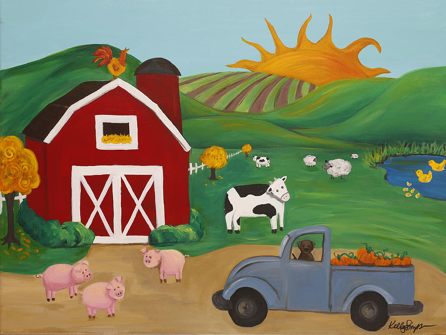 Sunrise on the Farm Painting by Kelly Simpson Hagen