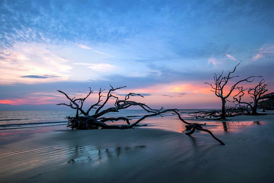 Sunrise on Abandoned  Jekyll Shore  Photograph by Harriet Feagin