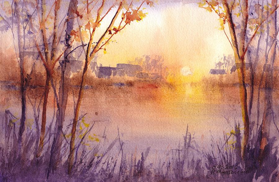 Summer Painting - Sunrise on the Lagoon by Peter Martocchio