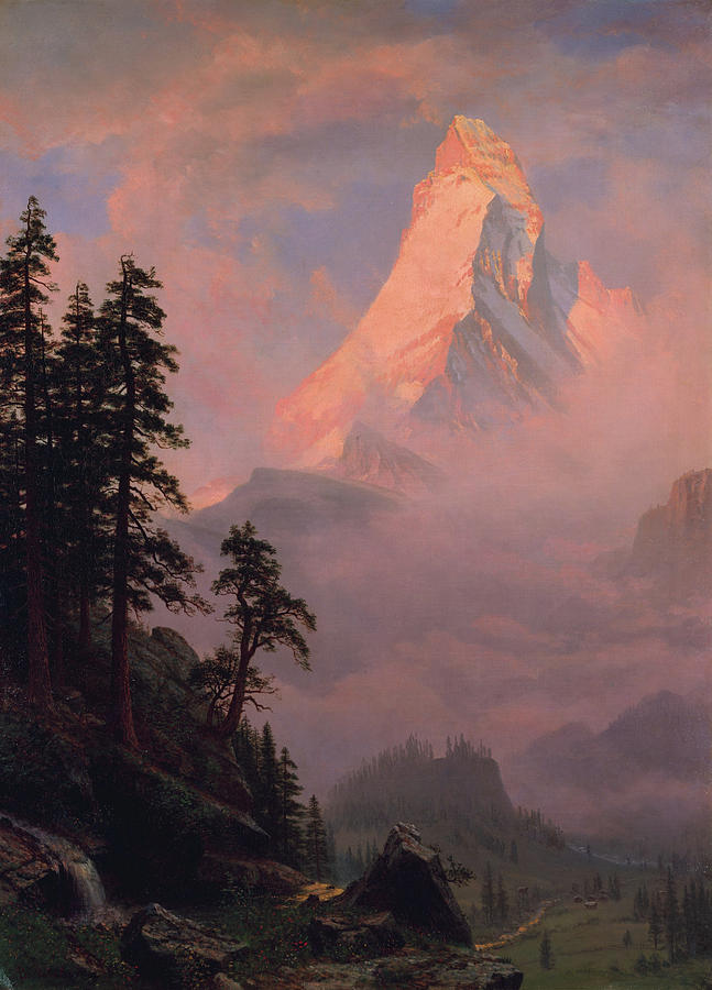 Sunrise on the Matterhorn         Painting by Albert Bierstadt
