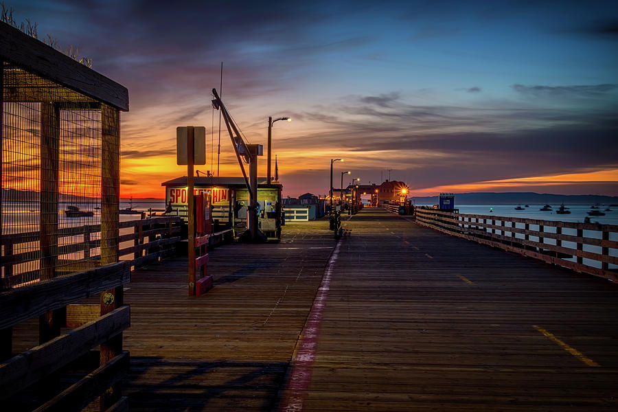Sunrise on the Pier Photograph by Marnie Patchett