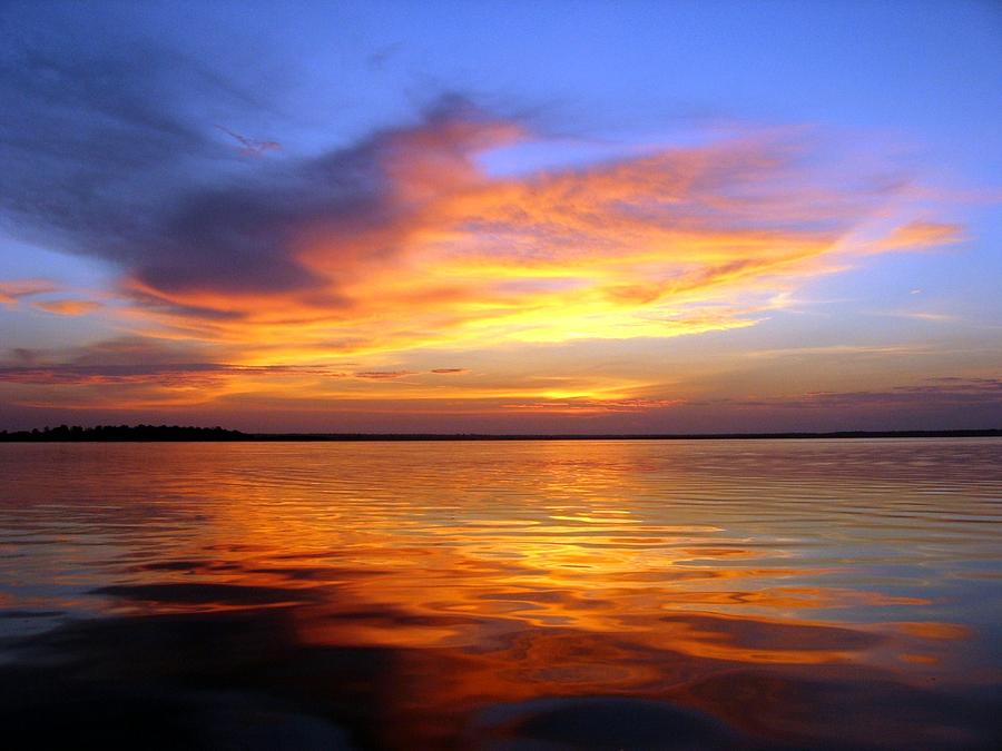 Sunrise on the River Amazon Photograph by Graham Ettridge - Fine Art ...