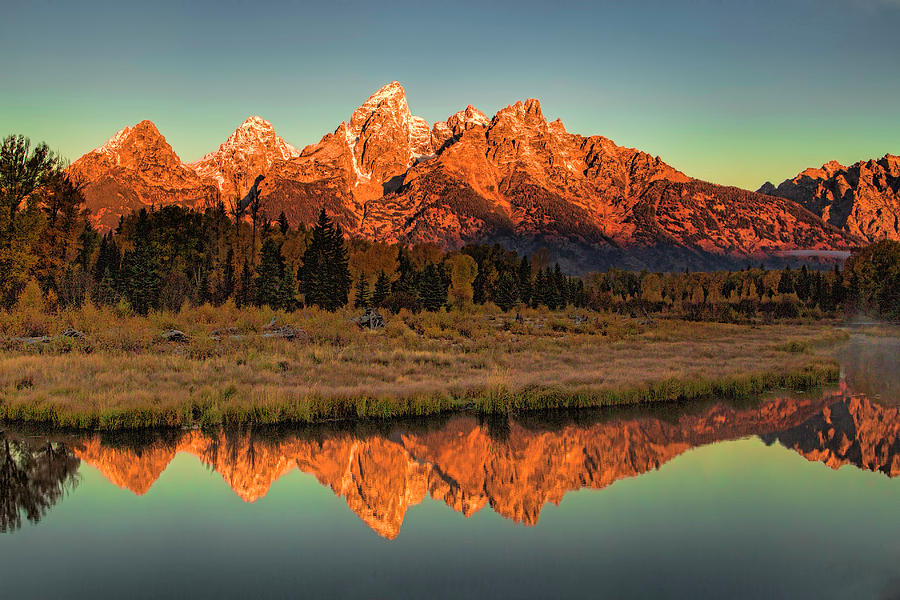 Sunrise on the Tetons Photograph by Dan Blackburn - Fine Art America