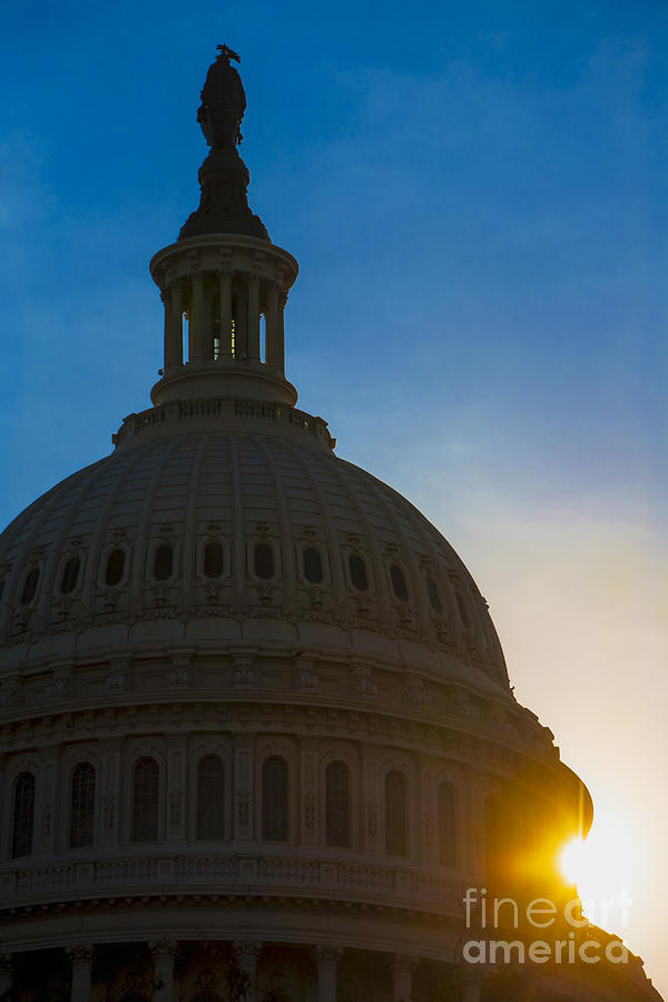 Sunrise On The United States Capitol Building Photograph