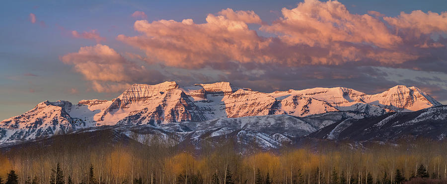 Sunrise on Timpanogos From Heber Valley, Utah Photograph by TL Mair