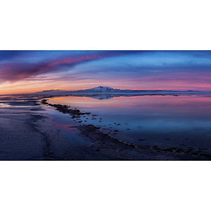 Nature Photograph - Sunrise On Utahs Antelope Island by Michael Ash