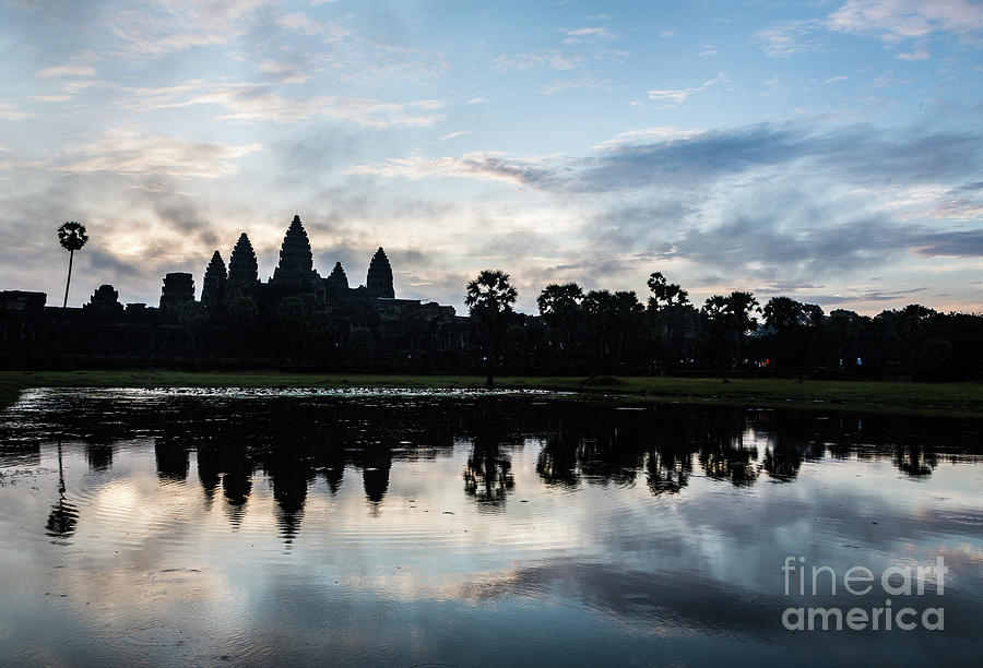 Sunrise over Angkor Wat in Cambodia Photograph by Didier Marti