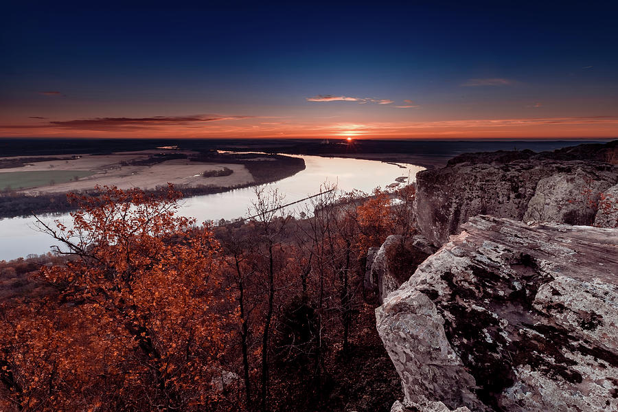 sunrise over Arkansas River Photograph by Mati Krimerman