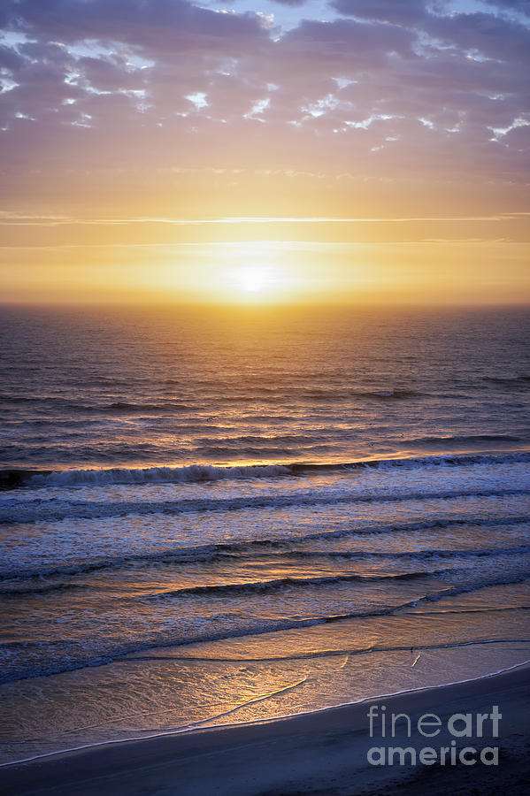 Sunrise over Atlantic waves Photograph by Elena Elisseeva