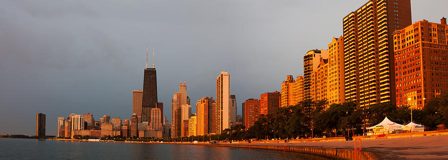 Sunrise over Chicago Photograph by Adam Romanowicz