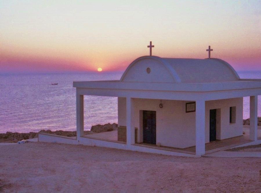 Church Photograph - Sunrise over Cyprus by Nigel Radcliffe