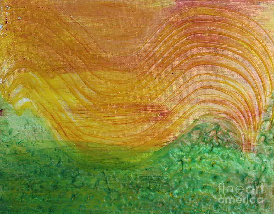 Sunrise Over Fields Painting by Sarahleah Hankes