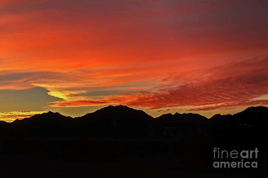 Sunrise Over Gila Mountains Photograph by Robert Bales