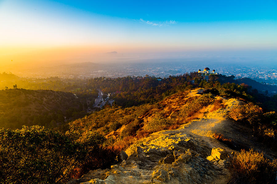 Los Angeles Photograph - Sunrise Over Griffith by Daniel Chen