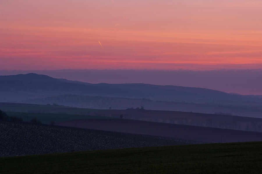 Sunrise over Hills of Moravian Tuscany Photograph by Jenny Rainbow