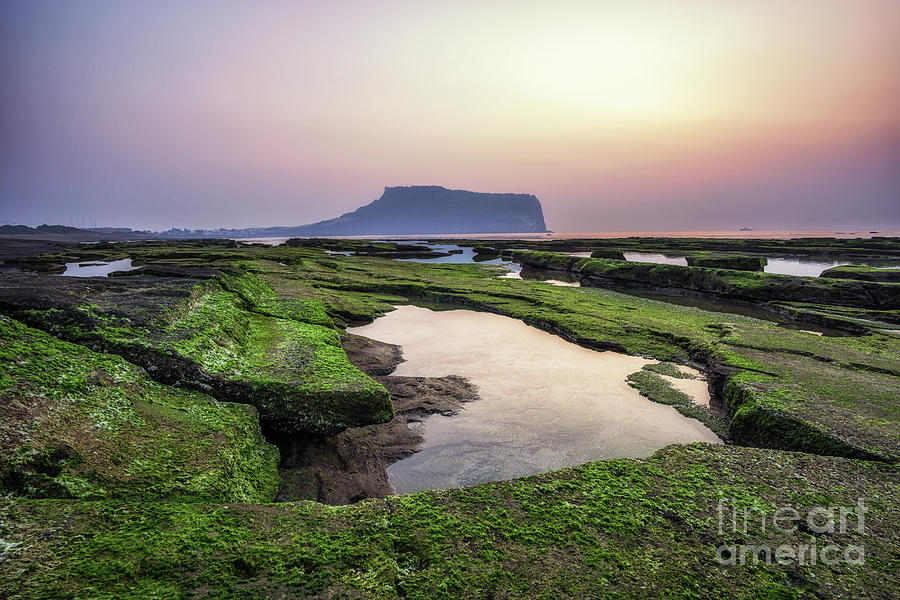 Nature Photograph - Sunrise over Jeju Island by Aaron Choi