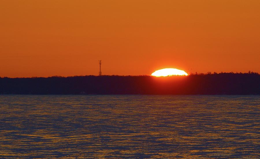 Sunrise Over Kempenfelt Bay On March 17-2017  Photograph by Lyle Crump
